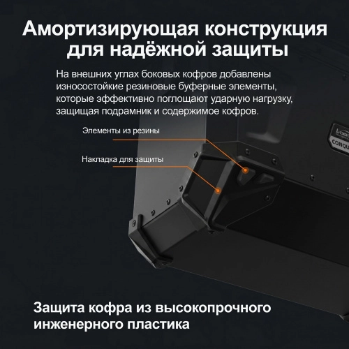 LOBOO C45RBK Правый кофр 45L серии CONQUEROR черный | КУКУХА ШОП фото 7