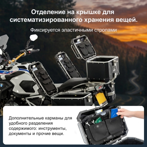 LOBOO C45RBK Правый кофр 45L серии CONQUEROR черный | КУКУХА ШОП фото 13