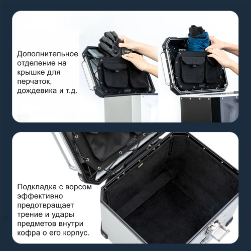 LOBOO C45RBK Правый кофр 45L серии CONQUEROR черный | КУКУХА ШОП фото 14