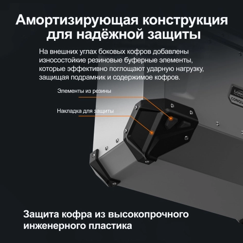 LOBOO C45RSL Правый кофр 45L серии CONQUEROR серебристый | КУКУХА ШОП фото 9