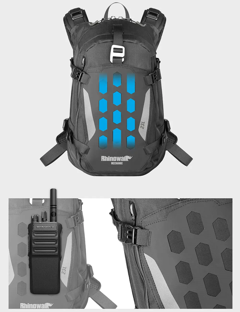 Моторюкзак RhinoWalk Mechanic X Magnetic 23L MJX2005