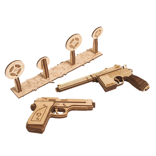 WOOD TRICK WT010/21 Деревянный 3D конструктор "НАБОР ПИСТОЛЕТОВ" | КУКУХА ШОП фото 4