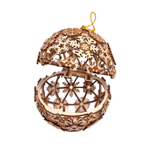 WOOD TRICK WDTK069 Деревянный 3D конструктор "РОЖДЕСТВЕНСКИЙ ШАР" | КУКУХА ШОП фото 4