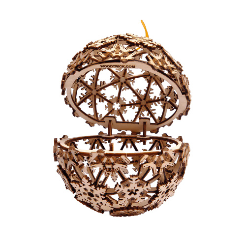 WOOD TRICK WDTK069 Деревянный 3D конструктор "РОЖДЕСТВЕНСКИЙ ШАР" | КУКУХА ШОП фото 3