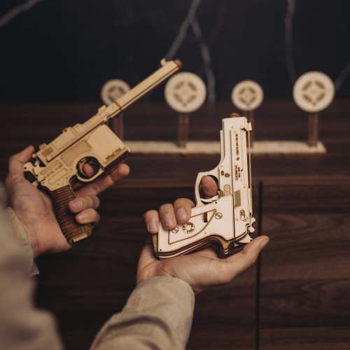 WOOD TRICK WT010/21 Деревянный 3D конструктор "НАБОР ПИСТОЛЕТОВ" | КУКУХА ШОП фото 9