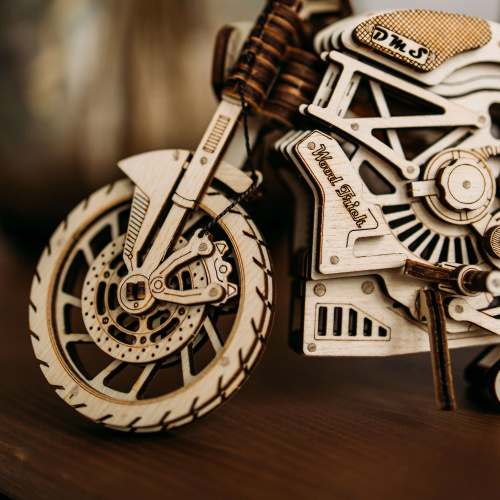 WOOD TRICK BT036 Деревянный 3D конструктор "МОТОЦИКЛ DMS" | КУКУХА ШОП фото 5