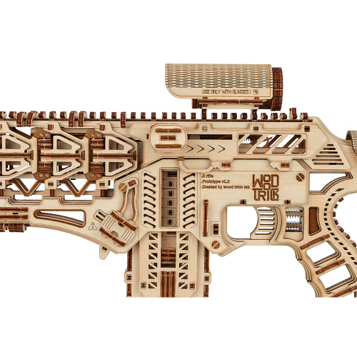 WOOD TRICK WDTK103 Деревянный 3D конструктор "ВИНТОВКА FUSION X" | КУКУХА ШОП фото 4