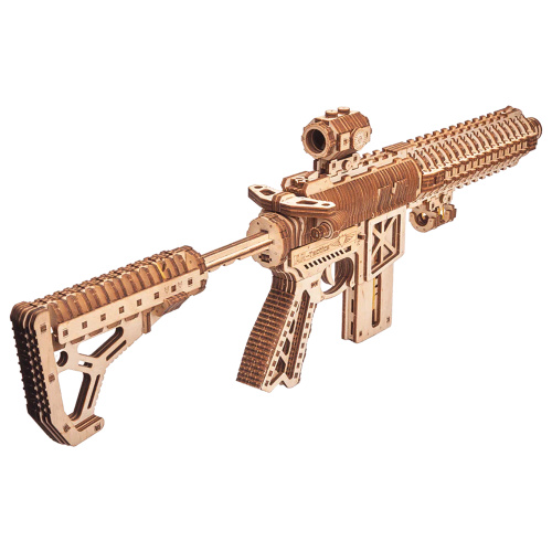 WOOD TRICK WDTK057 Деревянный 3D конструктор "ШТУРМОВАЯ ВИНТОВКА AR-T" | КУКУХА ШОП фото 3