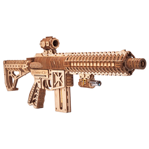 WOOD TRICK WDTK057 Деревянный 3D конструктор "ШТУРМОВАЯ ВИНТОВКА AR-T" | КУКУХА ШОП