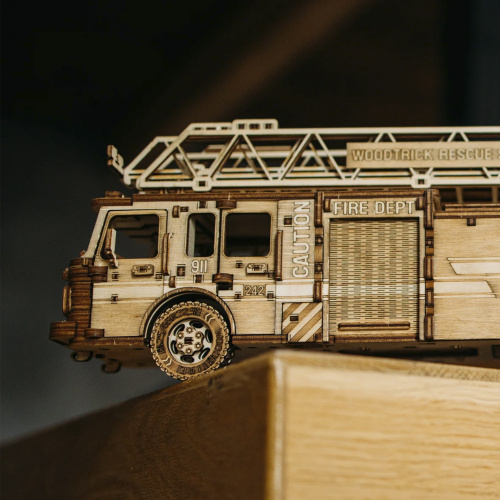 WOOD TRICK BT077 Деревянный 3D конструктор "ПОЖАРНАЯ МАШИНА" | КУКУХА ШОП фото 6