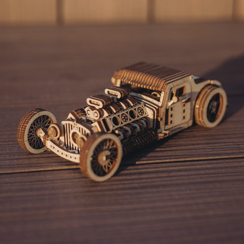 WOOD TRICK BT040 Деревянный 3D конструктор "ХОТ РОД" | КУКУХА ШОП фото 5