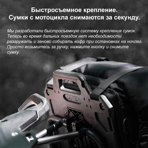 RhinoWalk MJX2004BK Мягкий быстросъемный боковой кофр 35L серии Mechanic | КУКУХА ШОП фото 22