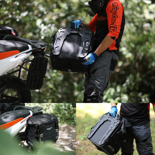 RhinoWalk MJX2004BK Мягкий быстросъемный боковой кофр 35L серии Mechanic | КУКУХА ШОП фото 12