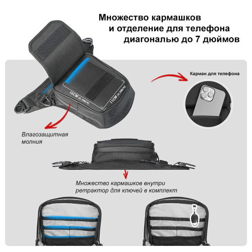 RhinoWalk MJX2008 Многофункциональна набедренная сумка 2.4L Mechanic | КУКУХА ШОП фото 3