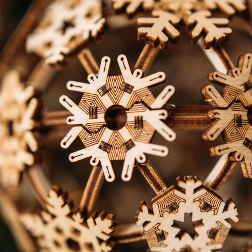 WOOD TRICK WDTK069 Деревянный 3D конструктор "РОЖДЕСТВЕНСКИЙ ШАР" | КУКУХА ШОП фото 6