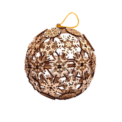 WOOD TRICK WDTK069 Деревянный 3D конструктор "РОЖДЕСТВЕНСКИЙ ШАР" | КУКУХА ШОП