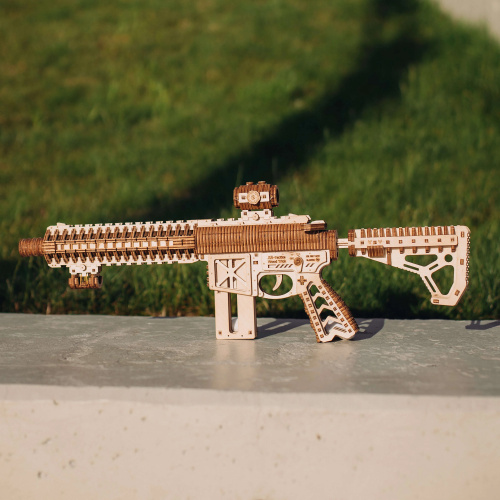 WOOD TRICK WDTK057 Деревянный 3D конструктор "ШТУРМОВАЯ ВИНТОВКА AR-T" | КУКУХА ШОП фото 5