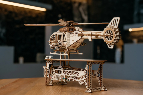 WOOD TRICK WDTK099 Деревянный 3D конструктор "ШТУРМОВОЙ ВЕРТОЛЕТ" | КУКУХА ШОП фото 9