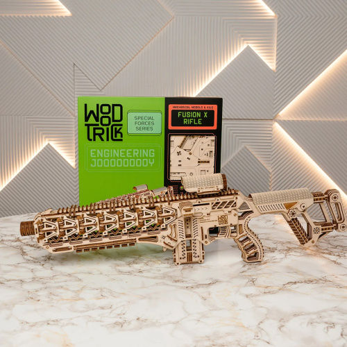 WOOD TRICK WDTK103 Деревянный 3D конструктор "ВИНТОВКА FUSION X" | КУКУХА ШОП фото 6