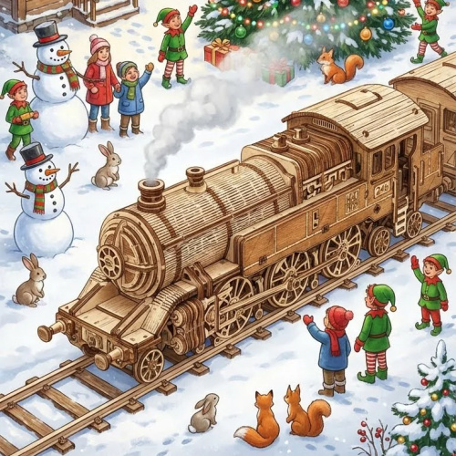 WOOD TRICK WDTK106 Деревянный 3D конструктор "ЛЕГЕНДАРНЫЙ ВОЯЖЕР 246" | КУКУХА ШОП фото 10