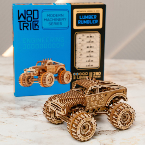 WOOD TRICK WDTK105 Деревянный 3D конструктор "LUMBER RUMBLER" | КУКУХА ШОП фото 6