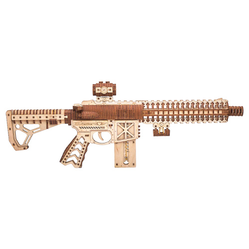 WOOD TRICK WDTK057 Деревянный 3D конструктор "ШТУРМОВАЯ ВИНТОВКА AR-T" | КУКУХА ШОП фото 2
