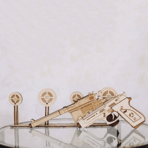 WOOD TRICK WT010/21 Деревянный 3D конструктор "НАБОР ПИСТОЛЕТОВ" | КУКУХА ШОП фото 5